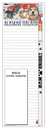 Malamute Dog Notepads To Do List Pad Pencil Gift Set