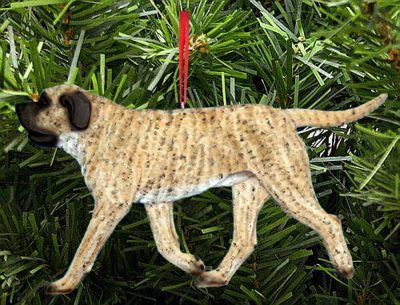 Mastiff Tree Ornament Fawn Brindle