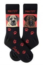 Mastiff Fawn and Brindle Socks - Red and Black in Color