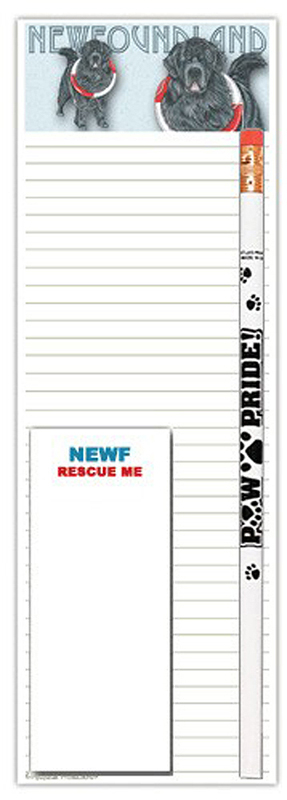 Newfoundland Dog Notepads To Do List Pad Pencil Gift Set