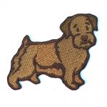 Norfolk Terrier Iron on Embroidered Patch