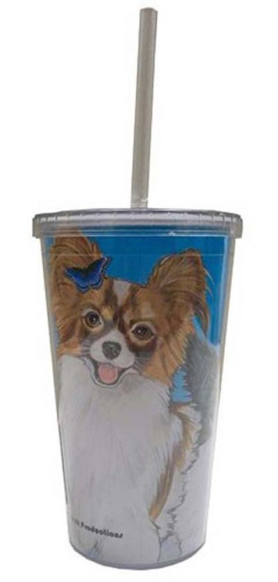 Papillon Tumbler With Straw