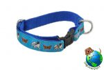 Papillon Dog Breed Adjustable Nylon Collar Small 7-11" Blue
