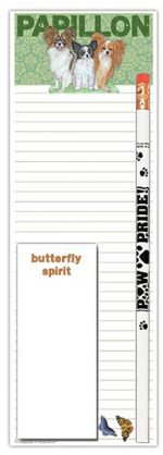 Papillon Dog Notepads To Do List Pad Pencil Gift Set