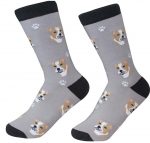 Pitbull Face Pattern Socks Brown Uncropped