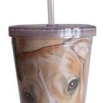 Pitbull Tumbler With Straw Fawn Uncropped