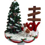 Pointer Stocking Holder Hanger Brown