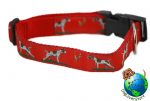 German Shorthair Pointer Dog Breed Adjustable Nylon Collar Large 12-20" Red