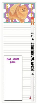Pomeranian Dog Notepads To Do List Pad Pencil Gift Set