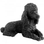 Poodle Figurine Black Sandicast