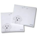 Poodle Post It Sticky Notes Notepad White