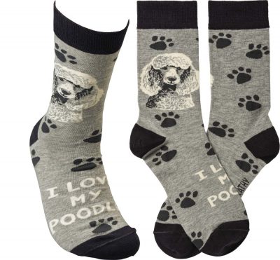 I Love My Poodle Socks By Kathy