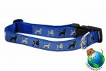 Poodle Dog Breed Adjustable Nylon Collar Large 12-20" Blue