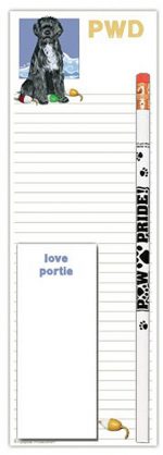 Portuguese Water Dog Notepads To Do List Pad Pencil Gift Set