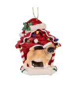 Pug Dog House Ornament