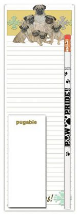 Pug Dog Notepads To Do List Pad Pencil Gift Set