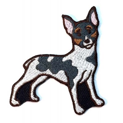 Rat Terrier Iron on Embroidered Patch