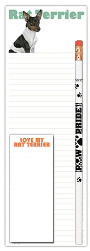 Rat Terrier Dog Notepads To Do List Pad Pencil Gift Set