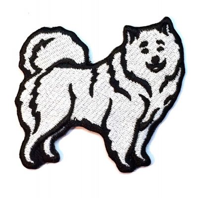 Samoyed Iron on Embroidered Patch