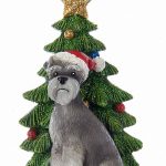 Schnauzer Christmas Tree Ornament Gray