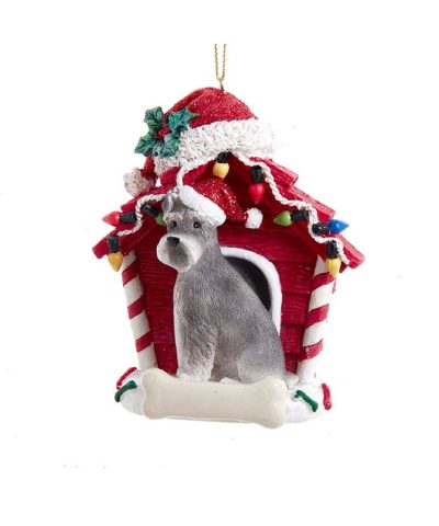 schnauzer doghouse ornament