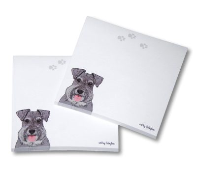 Schnauzer Post It Sticky Notes Notepad Gray Uncropped