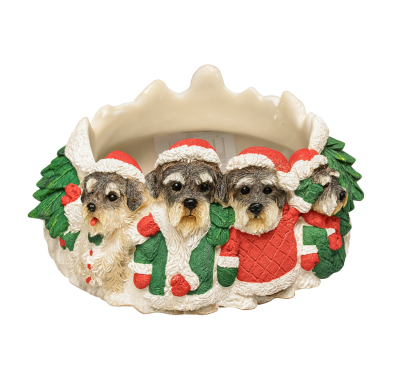 schnauzer uncrop candle topper schnauzer uncrop candle topper
