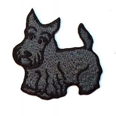 Scottish Terrier Iron on Embroidered Patch