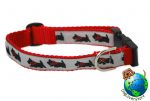 Scottish Terrier Dog Breed Adjustable Nylon Collar Medium 10-16" Red