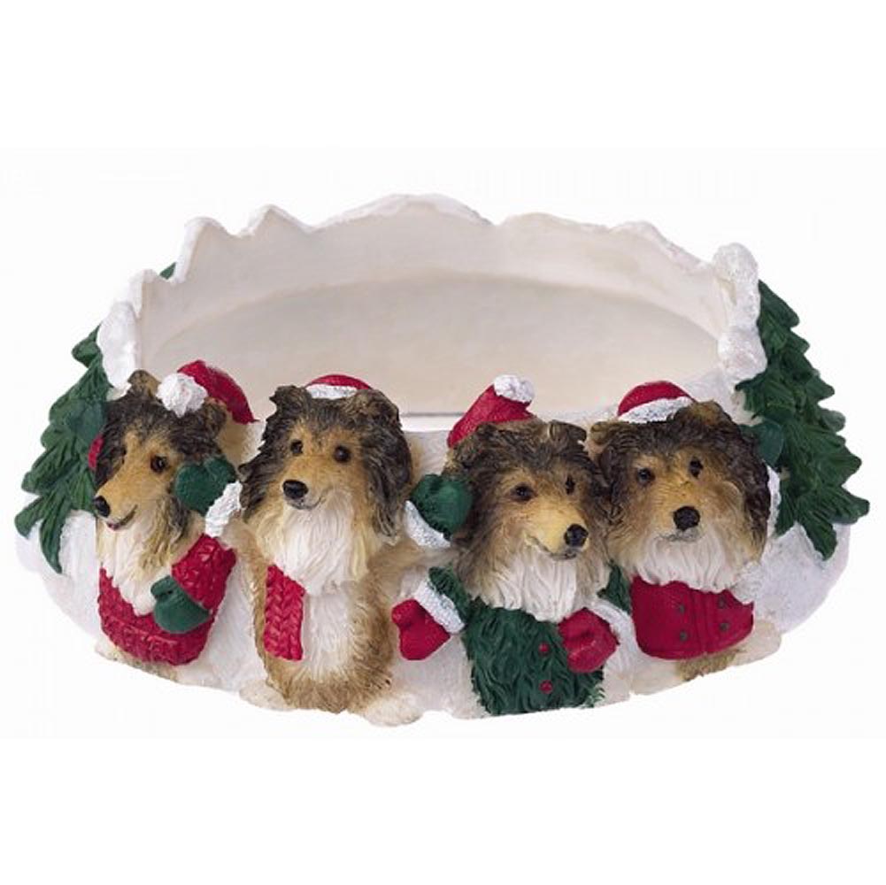 German Shepherd Holiday Candle Topper Ring