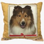 sheltie christmas pillow