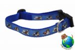 Shih Tzu Dog Breed Adjustable Nylon Collar Medium 10-16" Blue