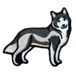 Siberian Husky Iron on Embroidered Patch