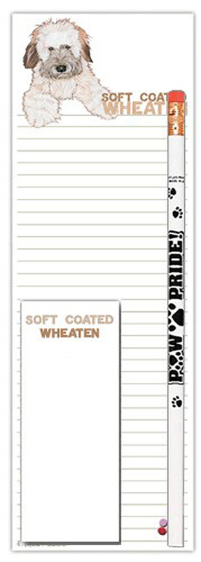 Soft Coated Wheaten Dog Notepads To Do List Pad Pencil Gift Set