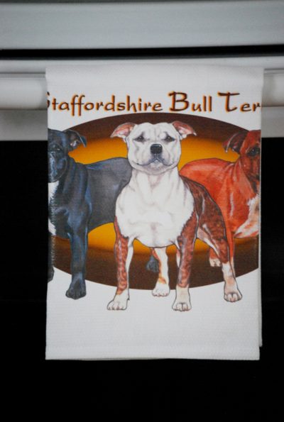 Staffordshire Bull Terrier Kitchen Hand Towel