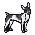 Toy Fox Terrier Iron on Embroidered Patch