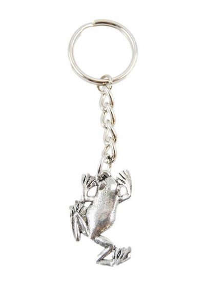 Tree Frog Keychain Pewter