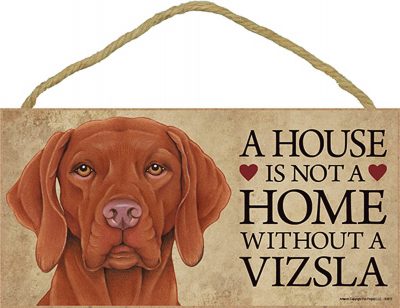 Vizsla Wood Dog Sign Wall Plaque 5 x 10 + Bonus Coaster