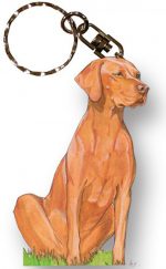 Vizsla Wooden Dog Breed Keychain Key Ring