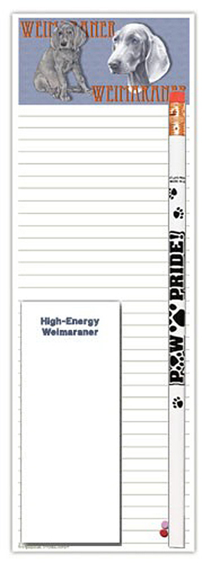 Weimaraner Dog Notepads To Do List Pad Pencil Gift Set