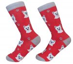 Westie Face Pattern Socks