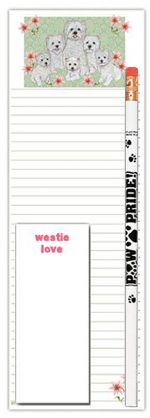 Westie Dog Notepads To Do List Pad Pencil Gift Set