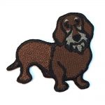 Wirehaired Dachshund Iron on Embroidered Patch