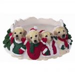 Yellow Labrador Holiday Candle Topper Ring