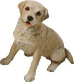 Yellow Labrador Figurine Hand Painted - Sandicast