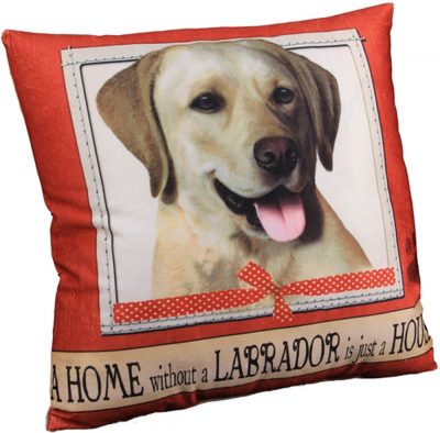 Yellow Labrador Pillow 16x16 Polyester