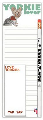 Yorkie Dog Notepads To Do List Pad Pencil Gift Set